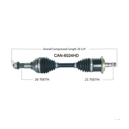 Wide Open Heavy Duty CV Axle for CAN AM HD FRONT LEFT OUTLANDER 1000XMR CAN-6024HD